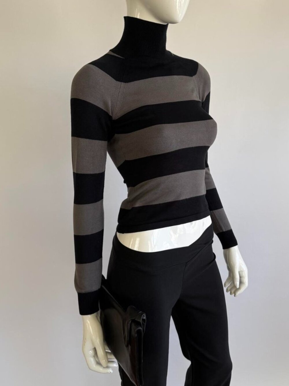 Stella McCartney Vintage 2006 Striped Turtleneck Knit Top